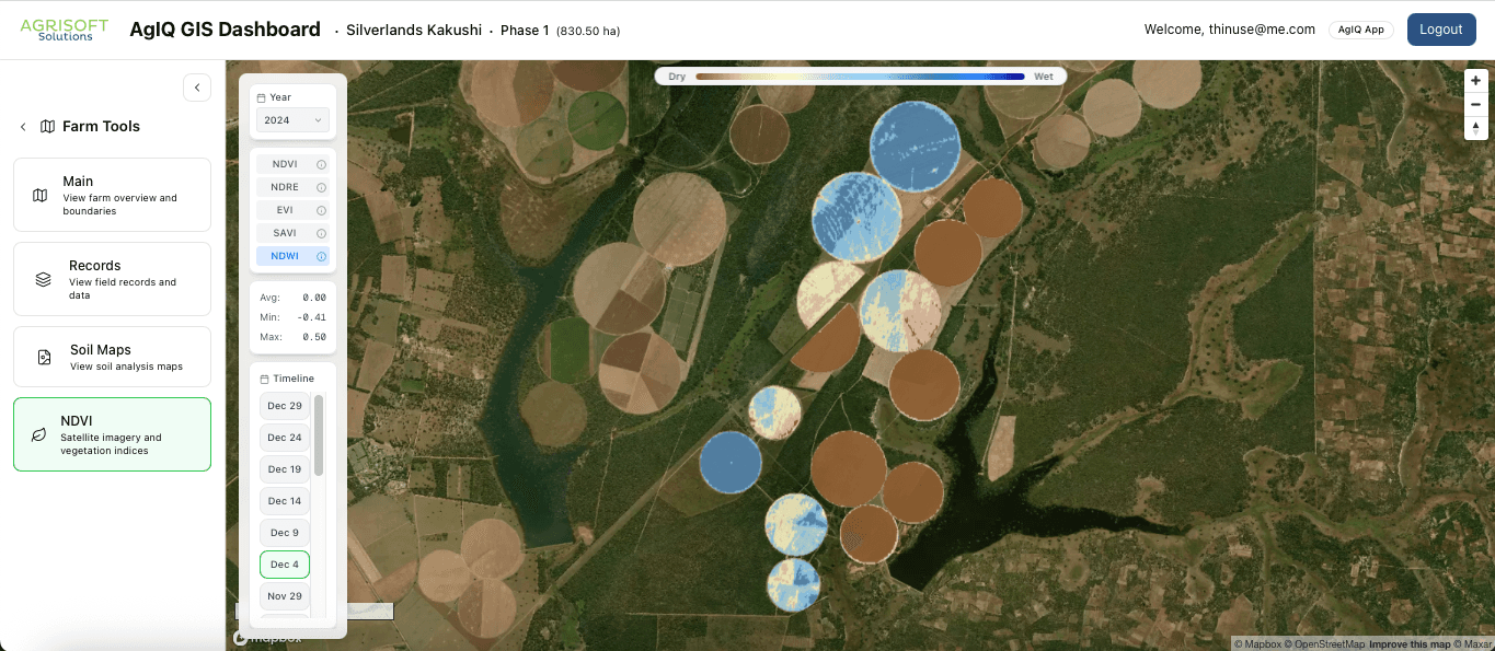 NDWI Maps - NDWI imagery